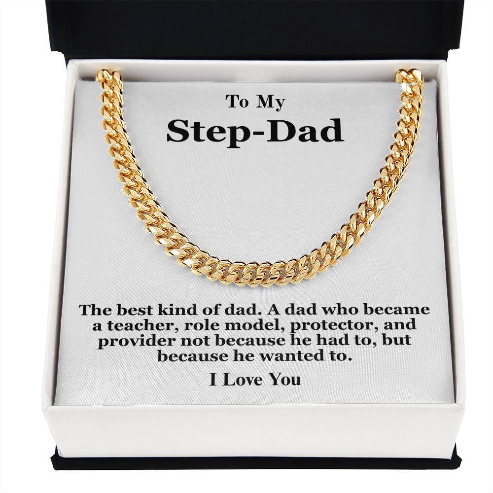 To My Stepdad – ''The Best Kind of Dad'' Cuban Link Chain