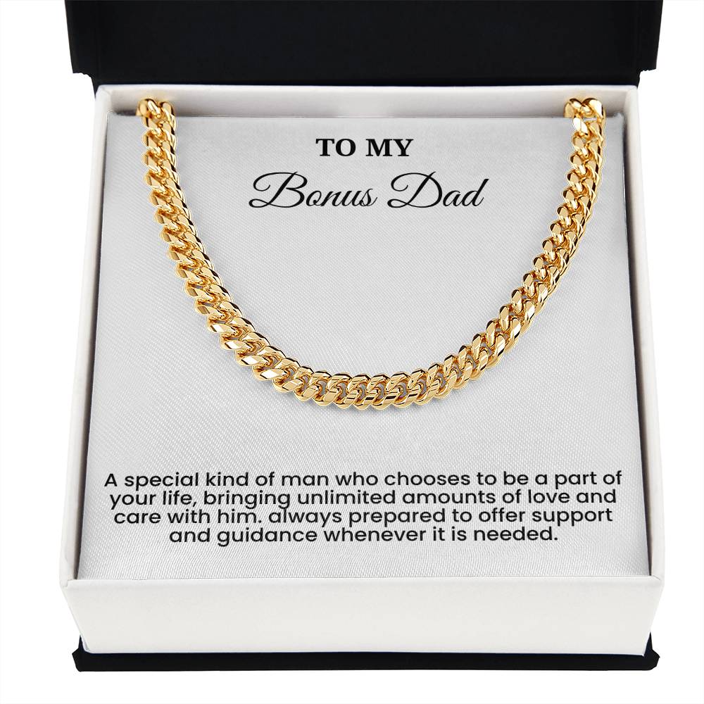 To My Bonus Dad – ''A Special Kind of Man'' Cuban Link Chain