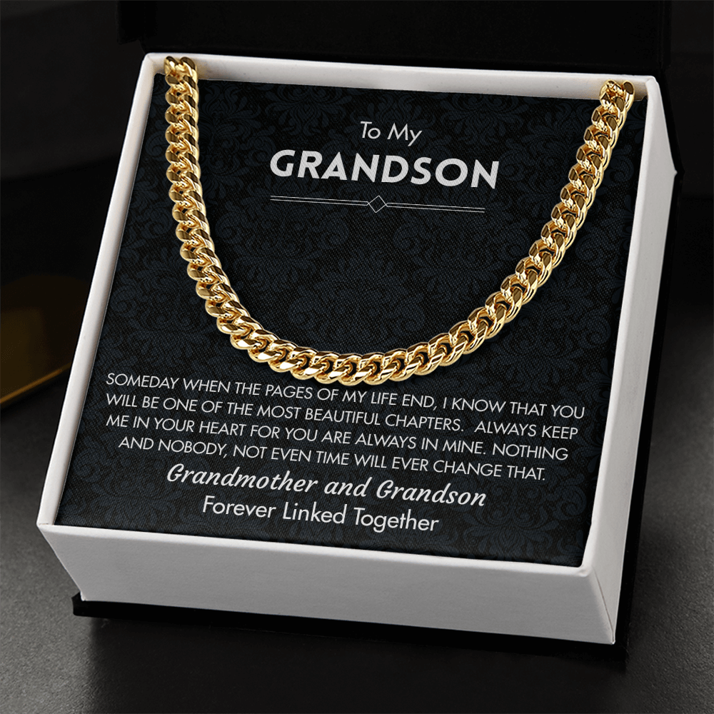 To My Grandson: Forever Linked Together Necklace