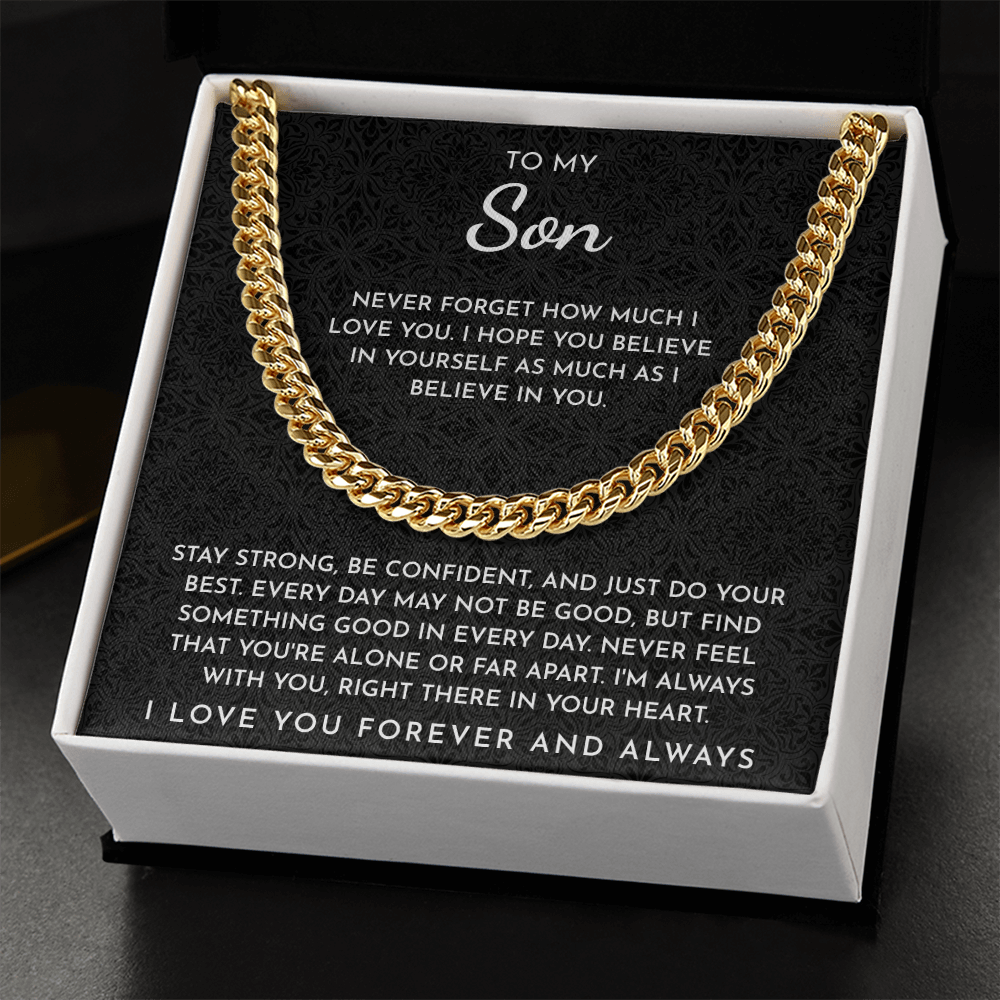 To My Son: Believe in Yourself Necklace