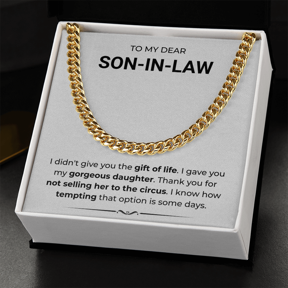 To My Son-in-law – "You're Her Rock, and a Blessing to Our Family" A Sentimental Jewelry Surprise