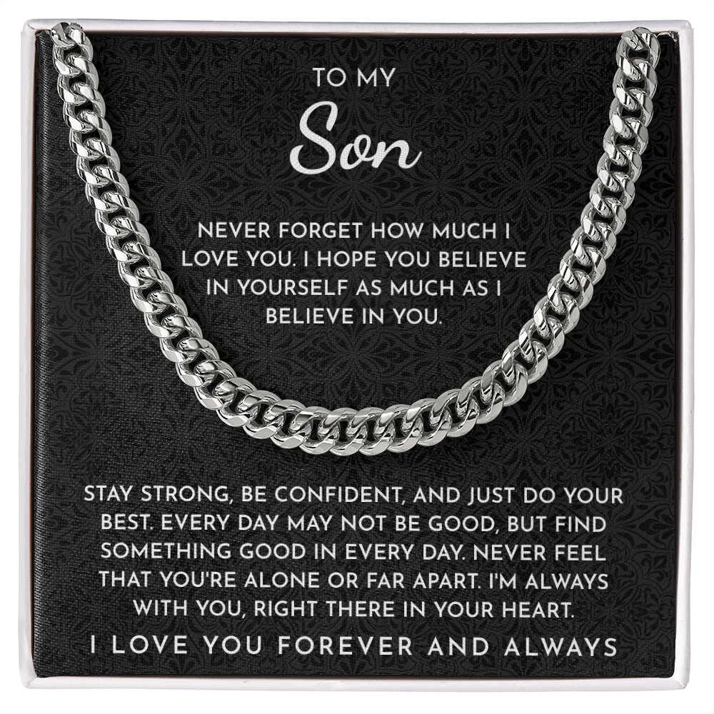 To My Son: Believe in Yourself Necklace