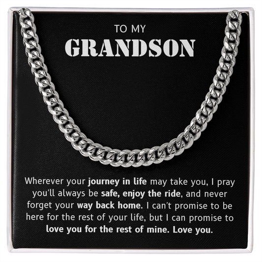 Grandson Necklace Gift – Eternal Love & Blessings Symbol