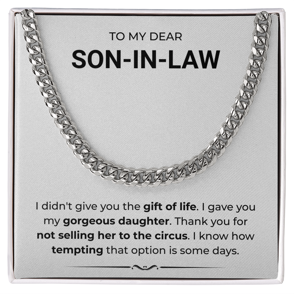 To My Son-in-law – "You're Her Rock, and a Blessing to Our Family" A Sentimental Jewelry Surprise