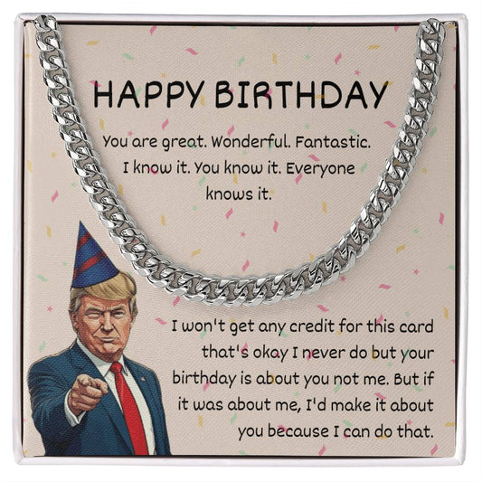 To My Son-in-Law – “You Are Amazing” Cuban Link Chain