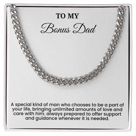 To My Bonus Dad – ''A Special Kind of Man'' Cuban Link Chain