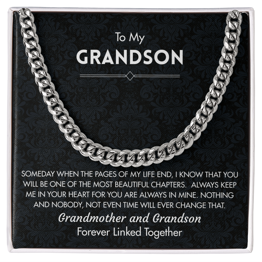 To My Grandson: Forever Linked Together Necklace