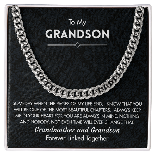 To My Grandson: Forever Linked Together Necklace