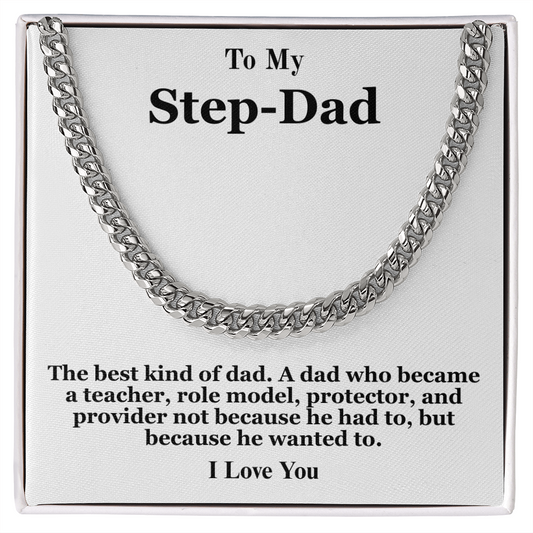 To My Stepdad – ''The Best Kind of Dad'' Cuban Link Chain