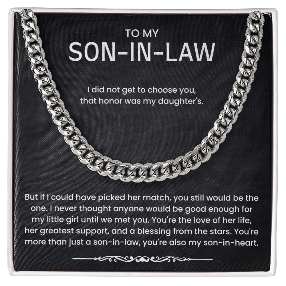 To My Son-in-law: "You're a Blessing in Our Daughter's Life" A Sentimental Jewelry Surprise