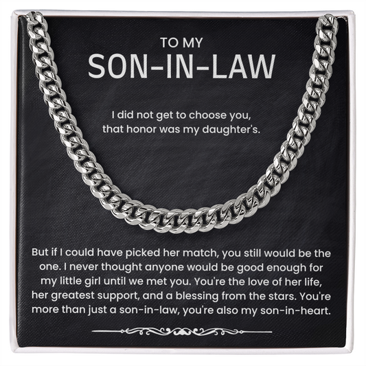 To My Son-in-law: "You're a Blessing in Our Daughter's Life" A Sentimental Jewelry Surprise