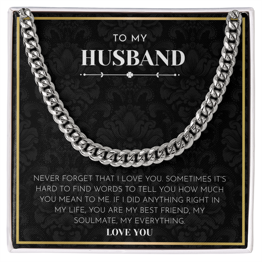 To My Husband - "You Are My Everything" Heartfelt Jewelry Gift