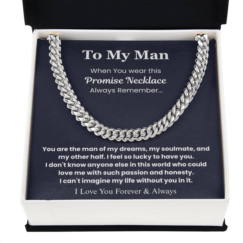To My Man – “Forever & Always” Cuban Link Chain