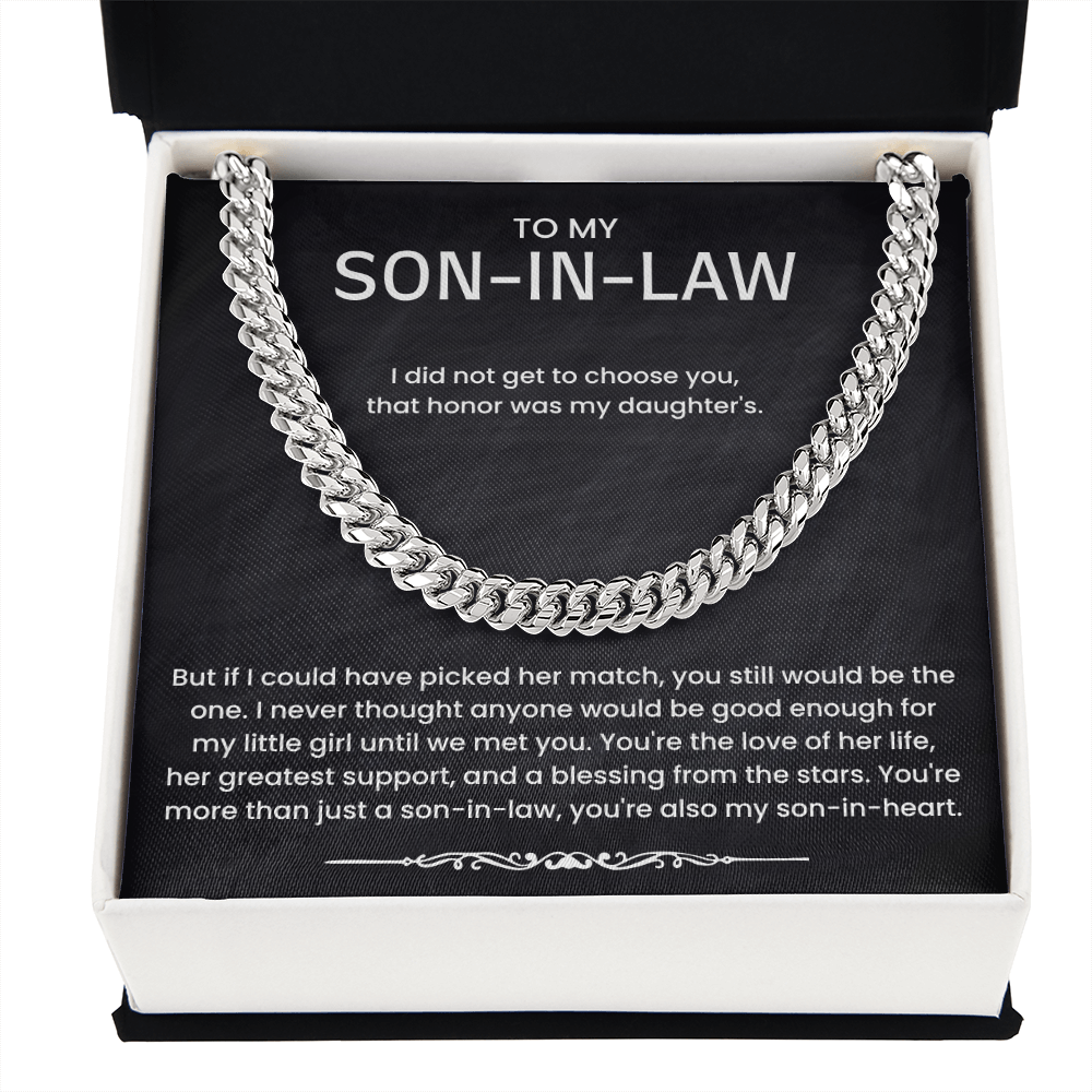 To My Son-in-law: "You're a Blessing in Our Daughter's Life" A Sentimental Jewelry Surprise