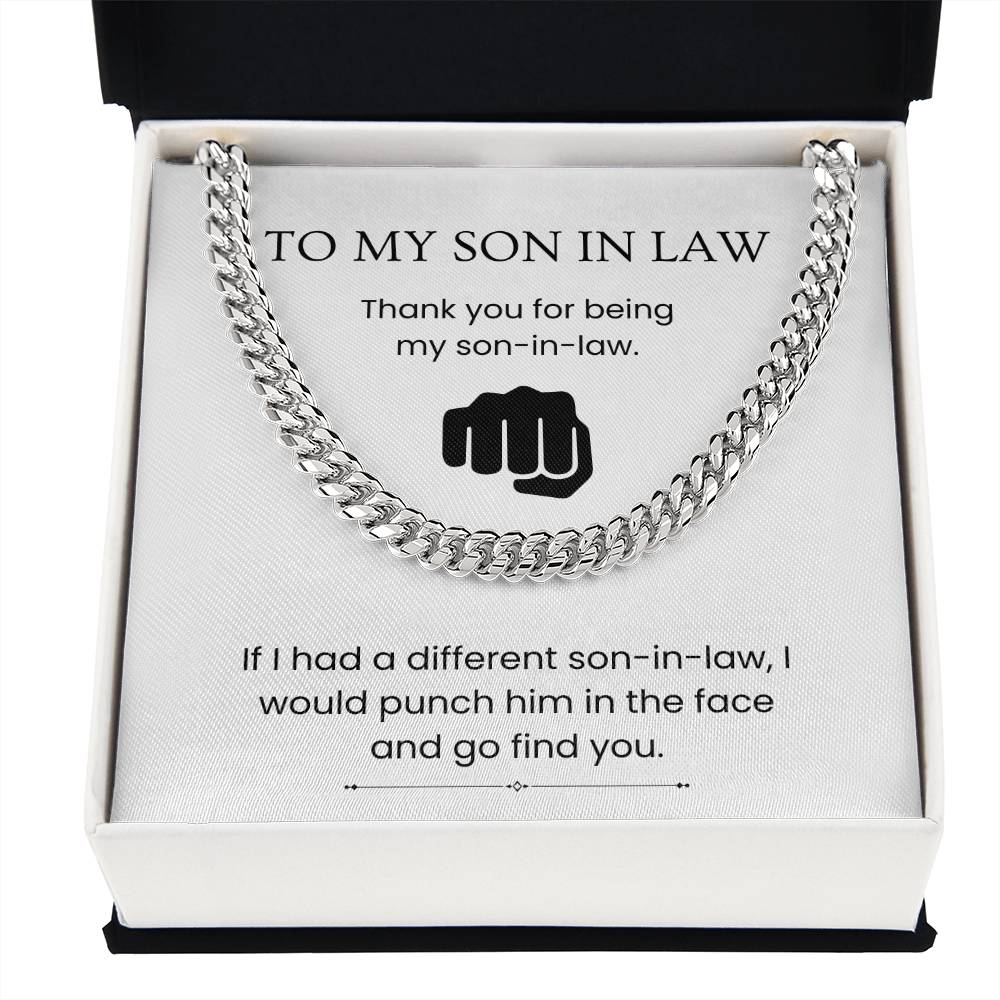 To My Son-in-Law – “You're the One” Cuban Link Chain