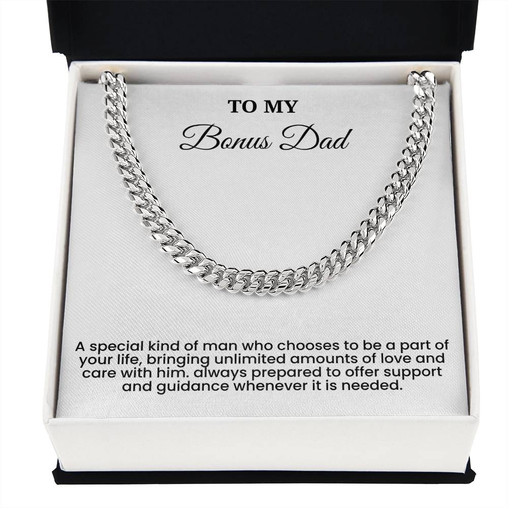 To My Bonus Dad – ''A Special Kind of Man'' Cuban Link Chain