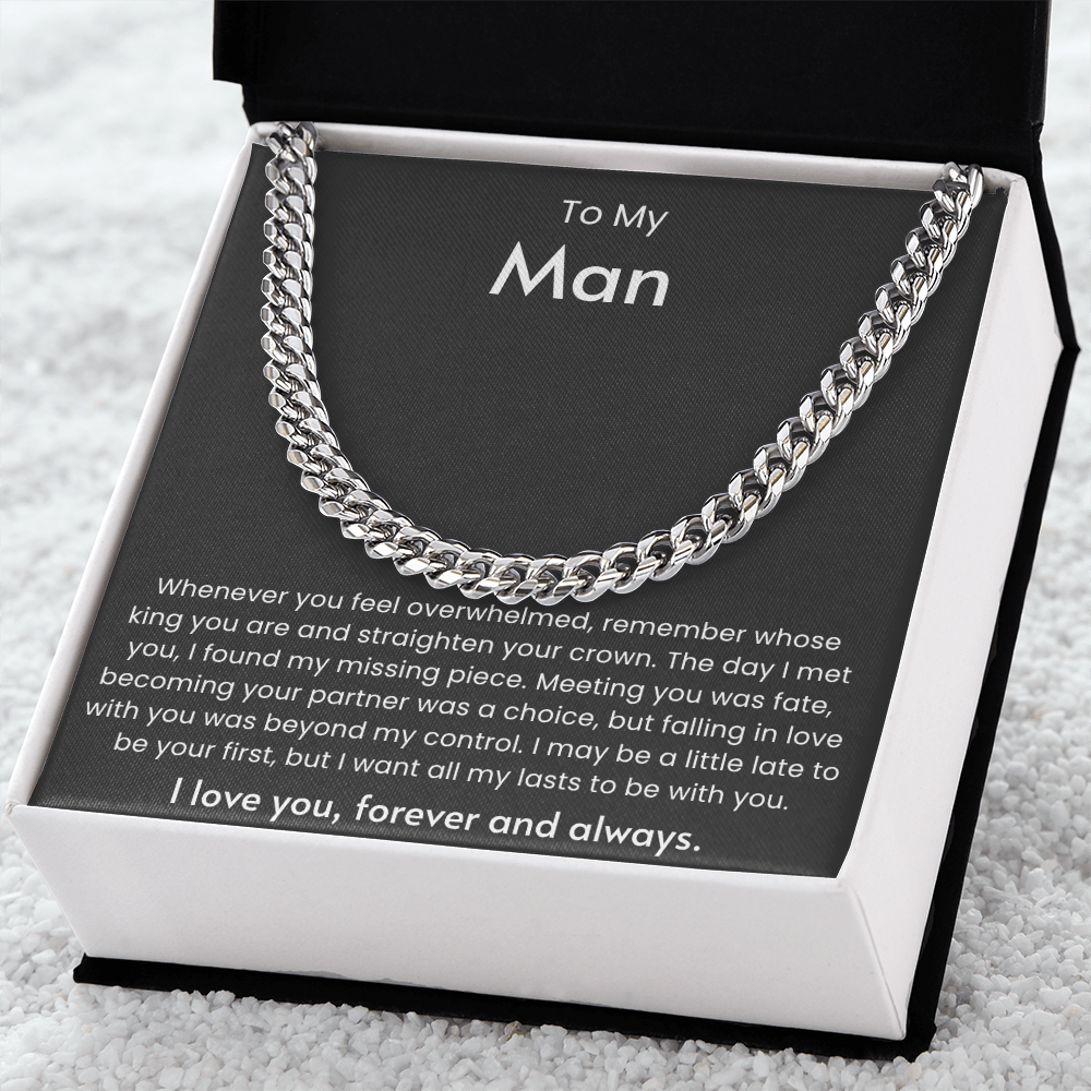To My Man - “Forever & Always” Cuban Link Chain