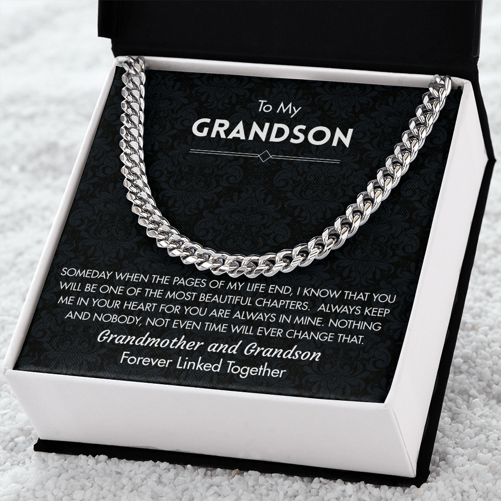 To My Grandson: Forever Linked Together Necklace
