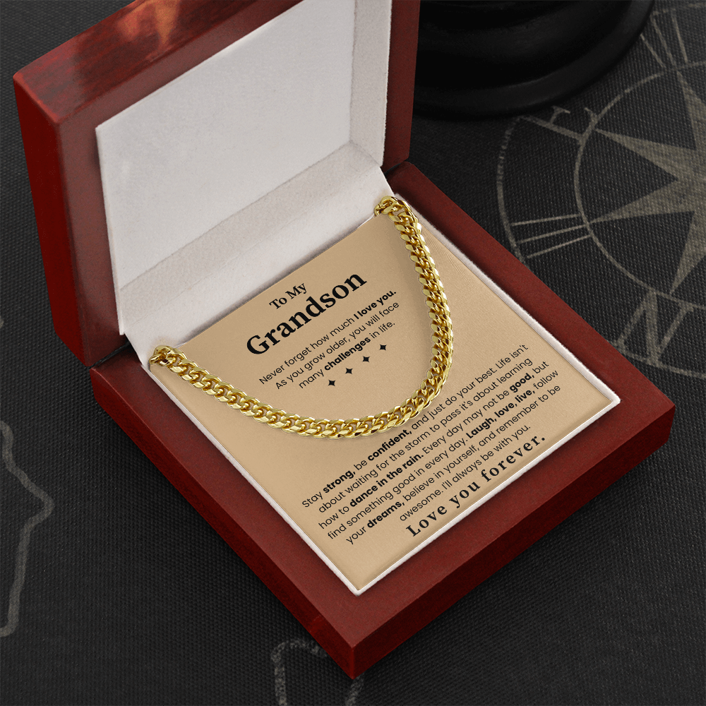 To My Grandson: Believe in Yourself Necklace