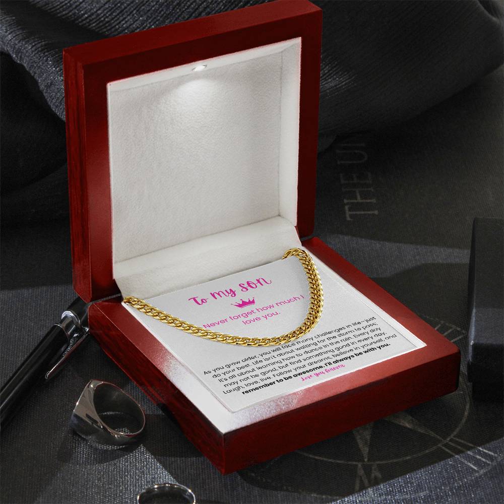 To My Son – “To Dance in the Rain” Cuban Link Chain