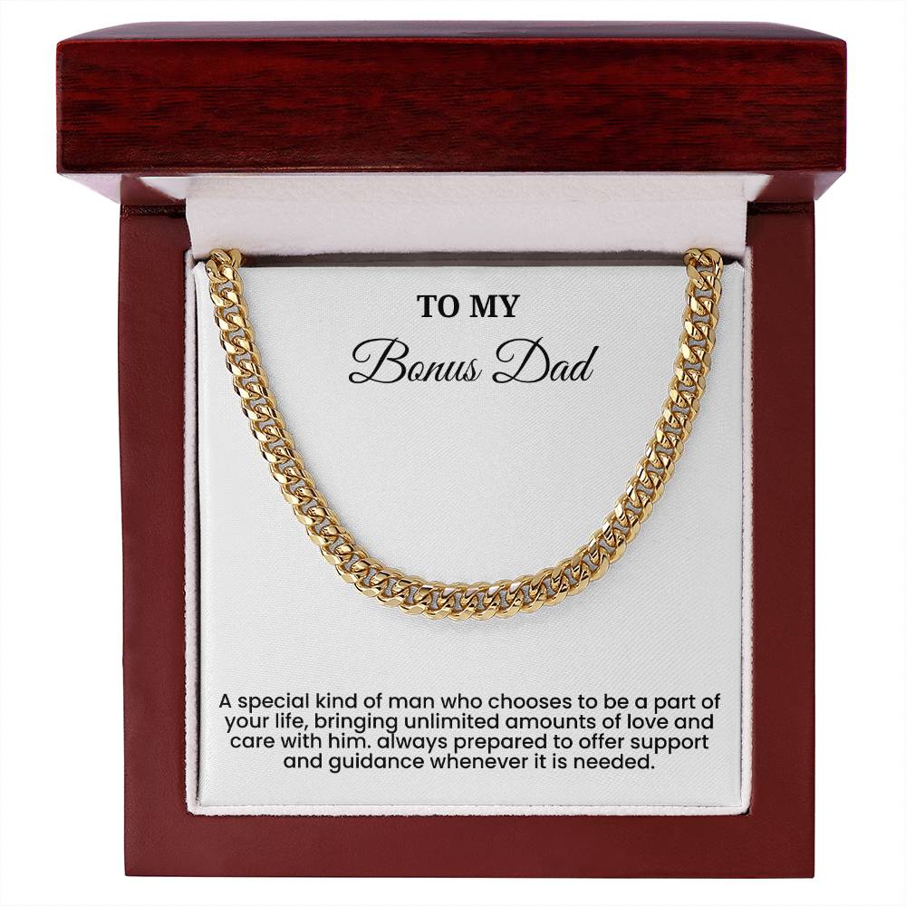 To My Bonus Dad – ''A Special Kind of Man'' Cuban Link Chain