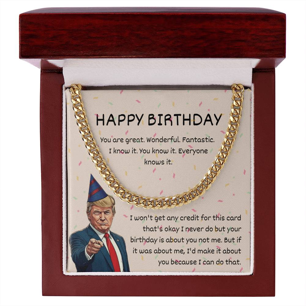 To My Son-in-Law – “You Are Amazing” Cuban Link Chain