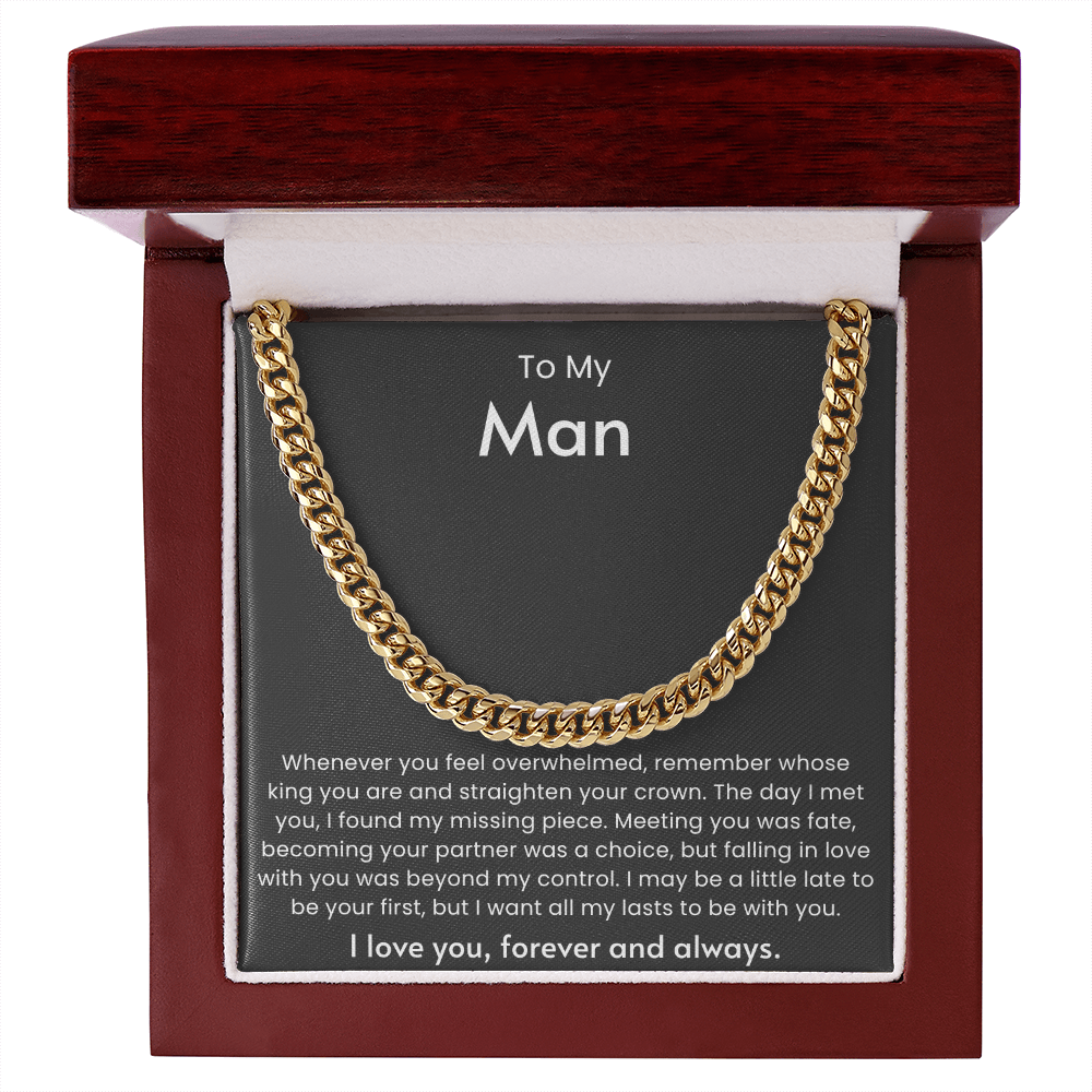 To My Man - “Forever & Always” Cuban Link Chain