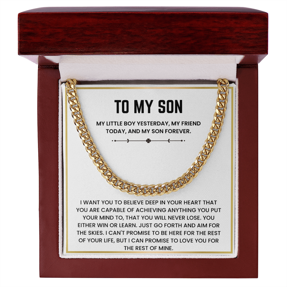 To My Son - "I Want You To Believe Deep In Your Heart" Heartfelt Gift Jewelry
