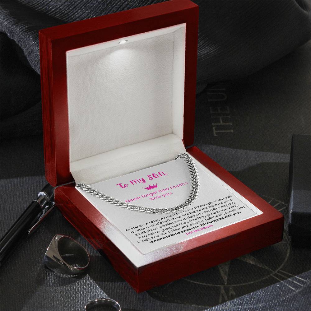 To My Son – “To Dance in the Rain” Cuban Link Chain