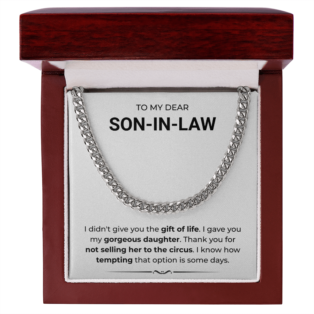 To My Son-in-law – "You're Her Rock, and a Blessing to Our Family" A Sentimental Jewelry Surprise