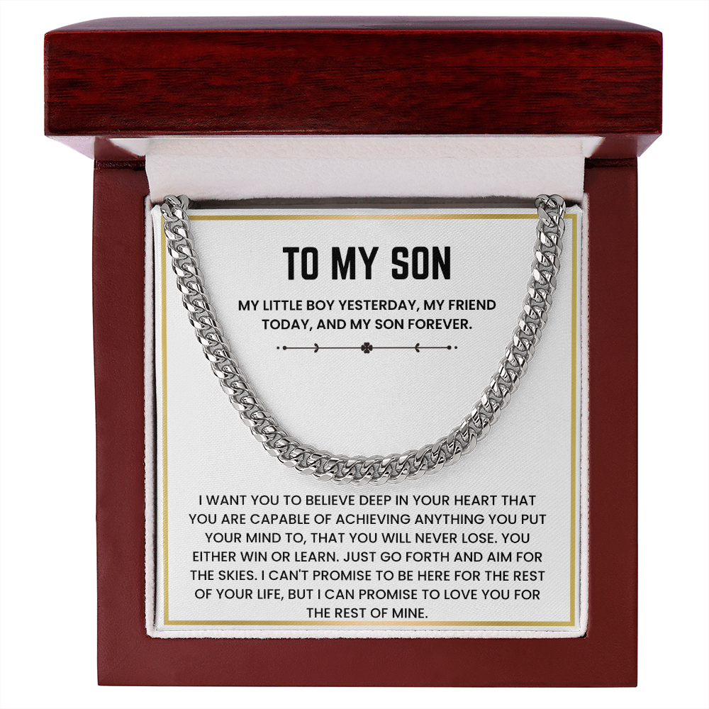 To My Son - "I Want You To Believe Deep In Your Heart" Heartfelt Gift Jewelry