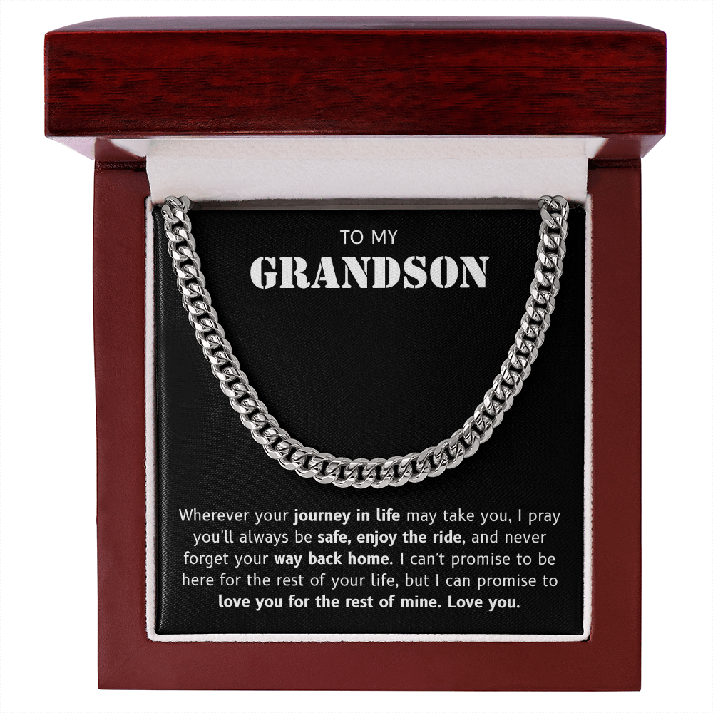 Grandson Necklace Gift – Eternal Love & Blessings Symbol