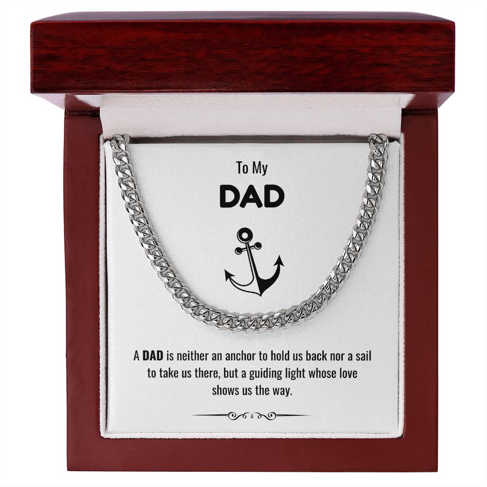 To My Dad - "The Guiding Light" Cuban Link Chain
