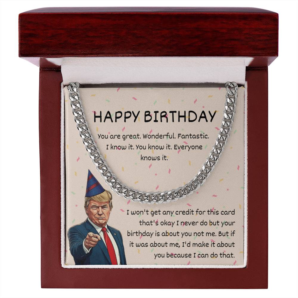 To My Son-in-Law – “You Are Amazing” Cuban Link Chain