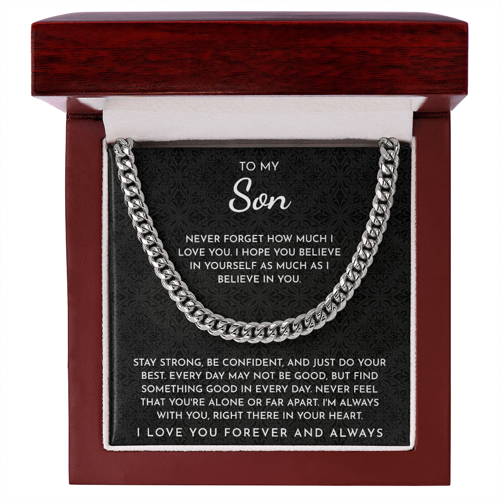 To My Son: Believe in Yourself Necklace