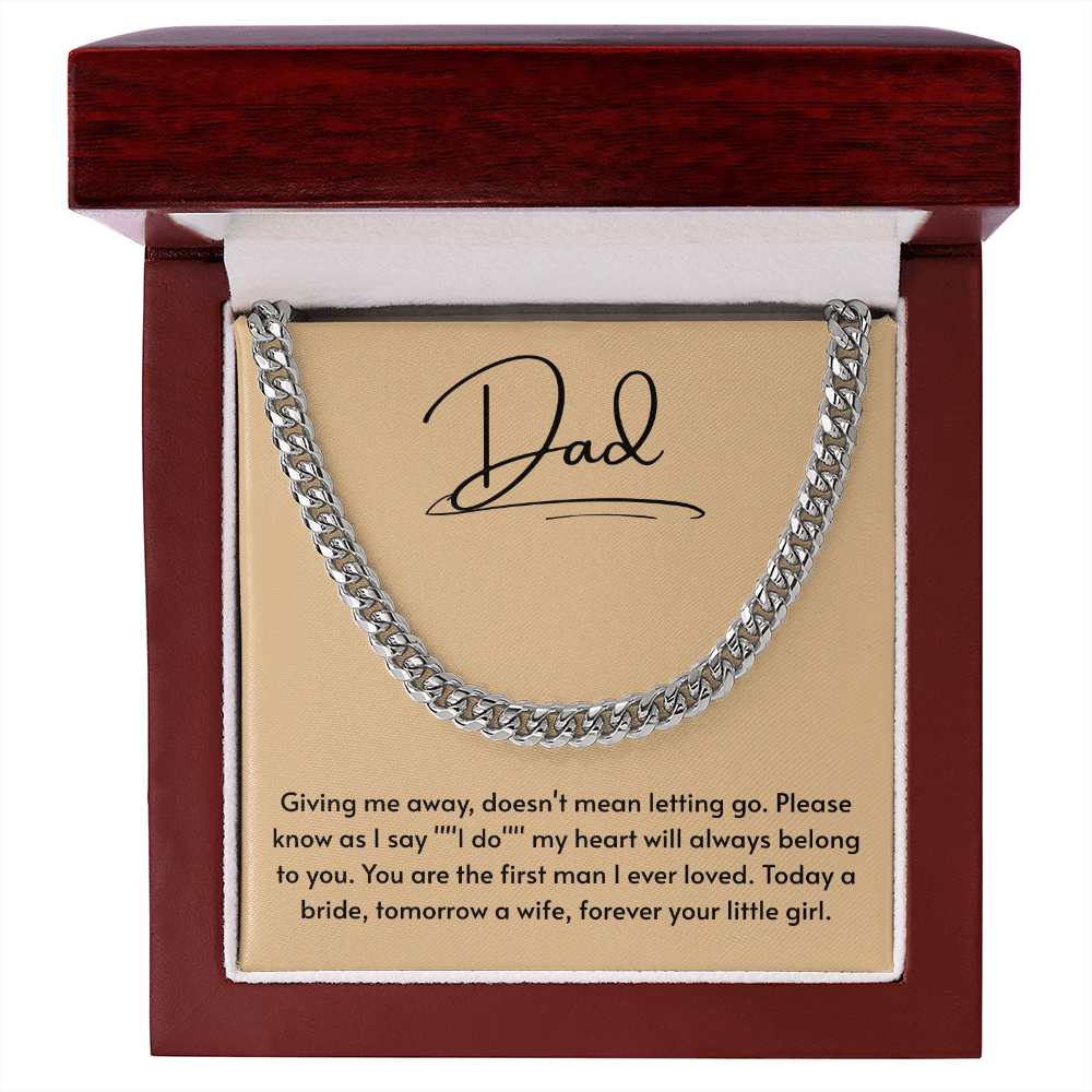 To My Dad – “Forever Your Little Girl” Cuban Link Chain