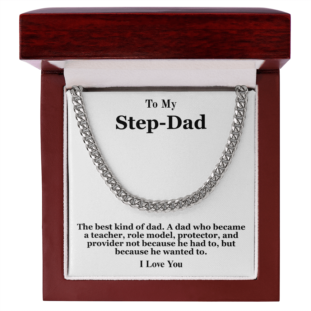 To My Stepdad – ''The Best Kind of Dad'' Cuban Link Chain