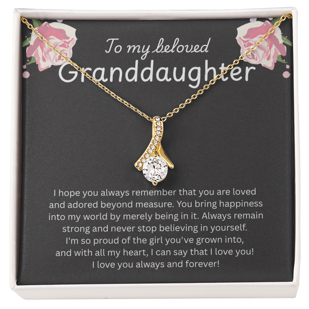 To My Beautiful Granddaughter  – “To My Beloved Daughter” Alluring Beauty Necklace