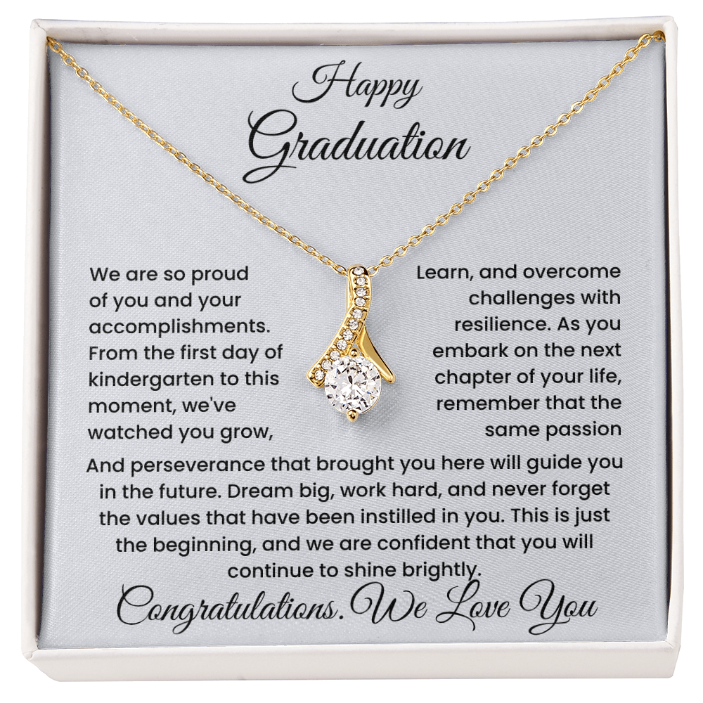 Happy Graduation - ''Grow, Learn, And Overcome Challenges'' Alluring Beauty Necklace