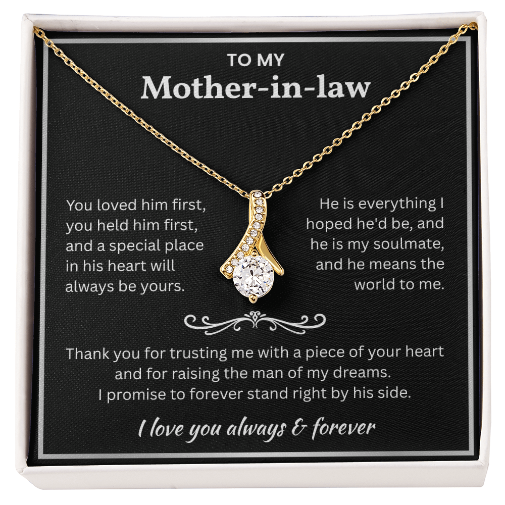 To My Mother-in-law – "Thank You for Raising the Man of My Dreams" Sentimental Jewelry Gift