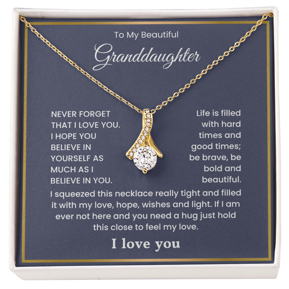 To My Granddaughter - ''I Believe In You'' Alluring Beauty Necklace