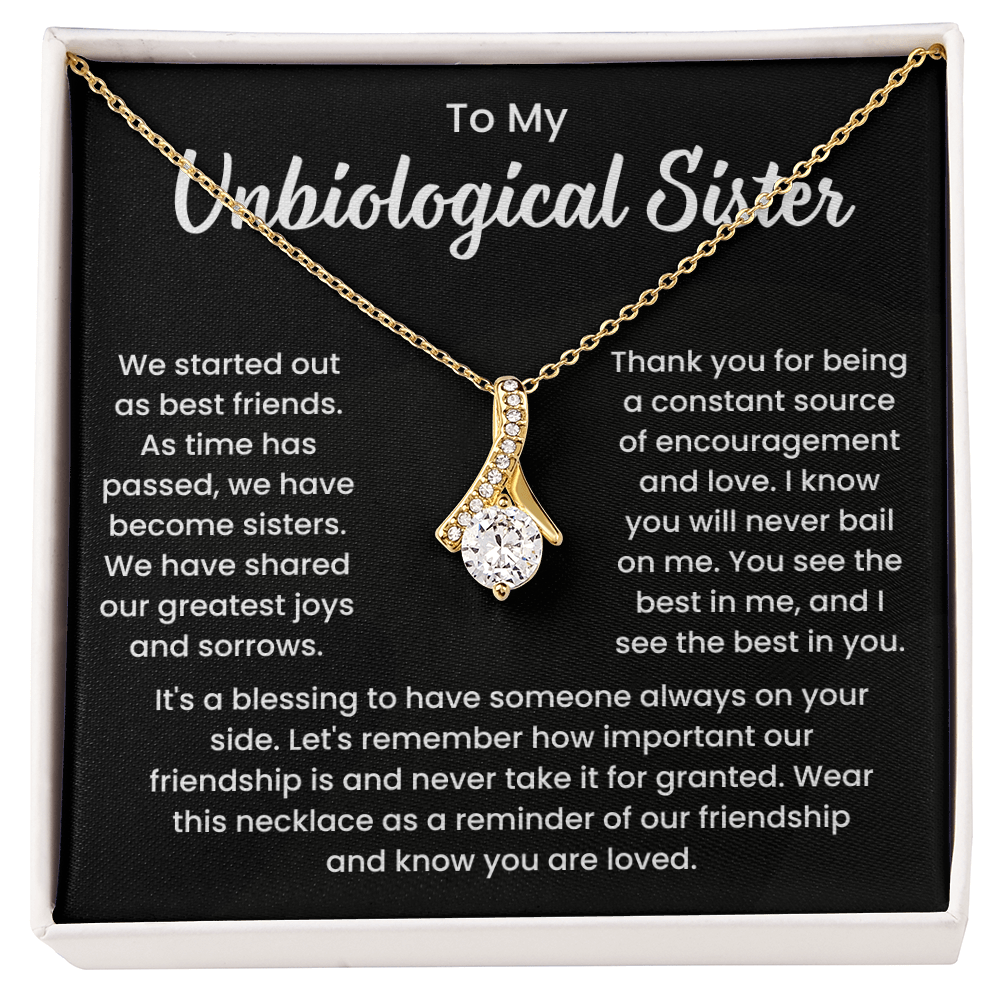 To My Unbiological Sister Heartfelt Sentimental Gift Jewelry