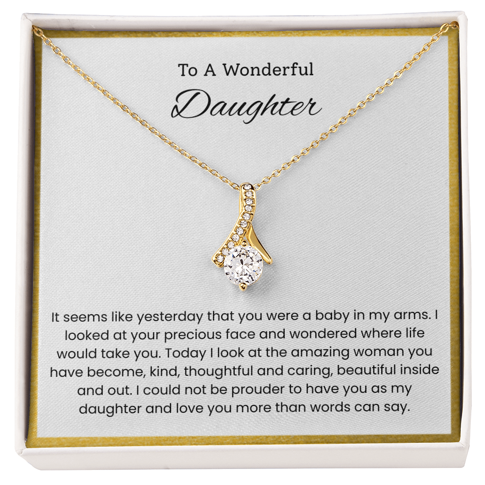 To My Wonderful Daughter – "More Than Words Can Say"  Alluring Beauty Necklace