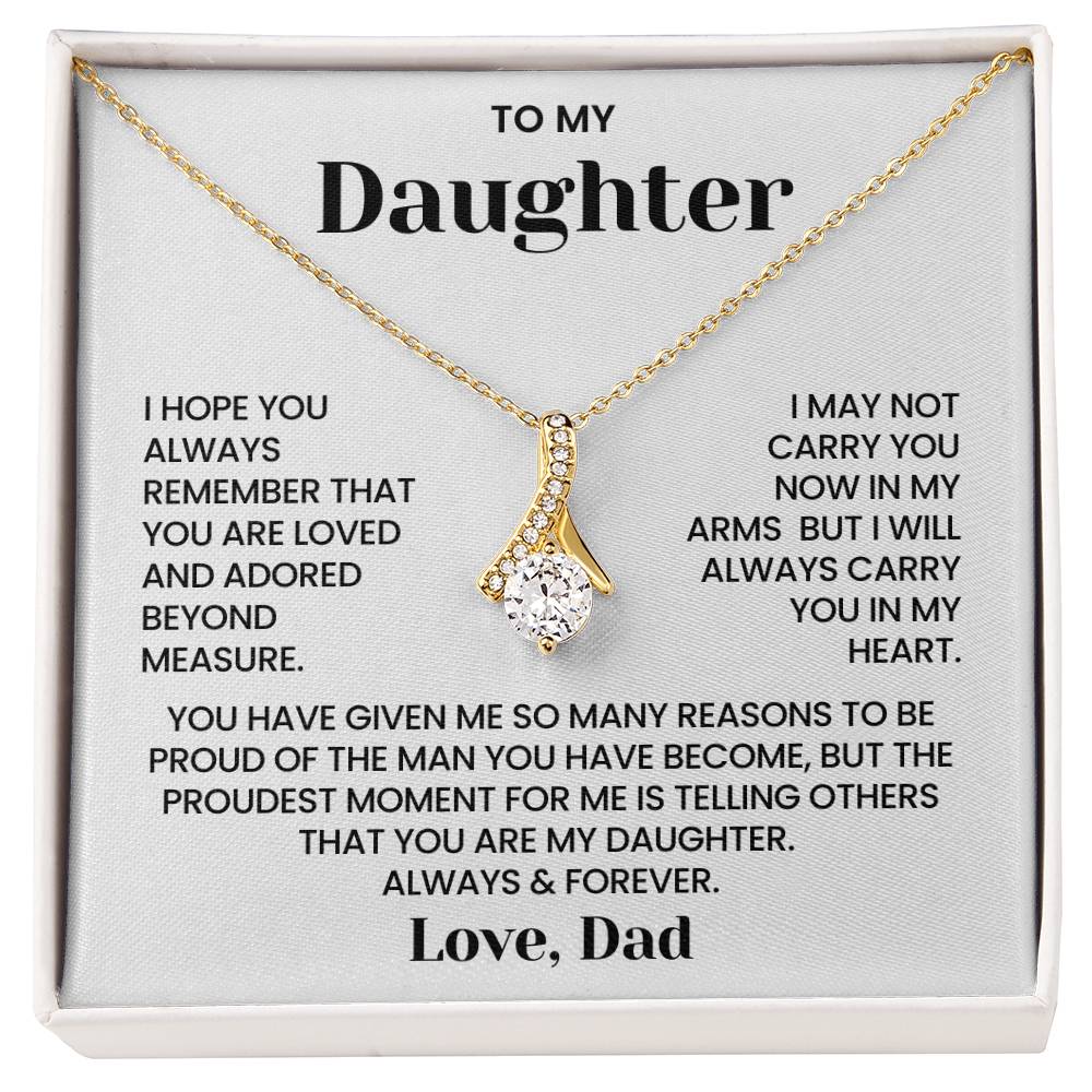 To My Daughter – “Always in My Heart” Alluring Beauty Necklace