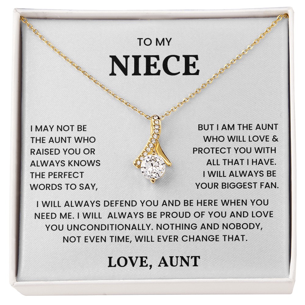 To My Niece - "I Will Always Be Your Biggest Fan" Alluring Beauty Necklace