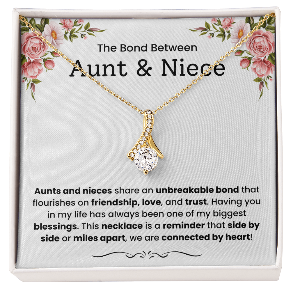 To My Niece: "Connected by Heart" Sentimental Necklace