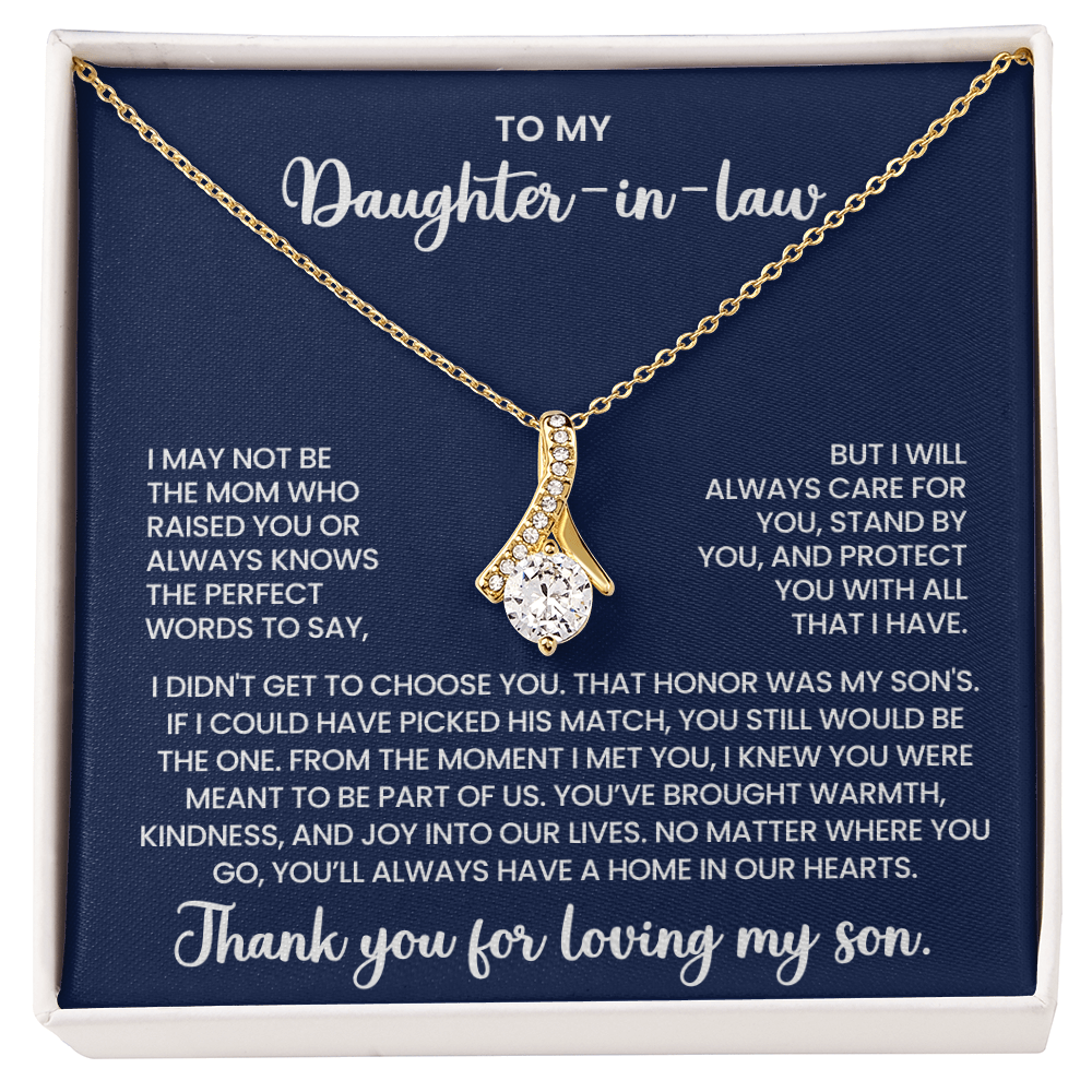 To My Daughter-in-law "Always a Home in Our Hearts" Alluring Beauty Necklace