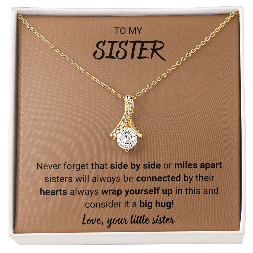 To My Sister Sentimental Jewelry Gift From Little Sister
