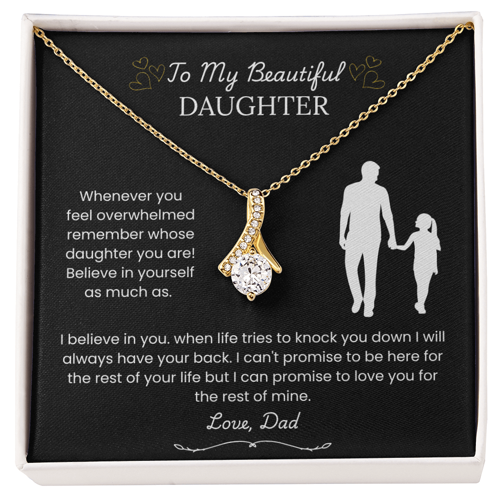 To My Beautiful Daughter – “Believe in Yourself” Alluring Beauty Necklace