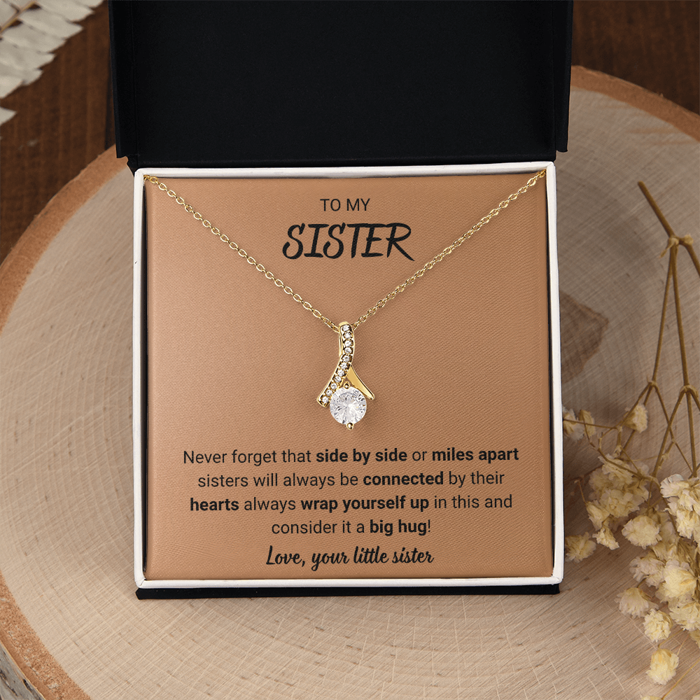 To My Sister Sentimental Jewelry Gift From Little Sister